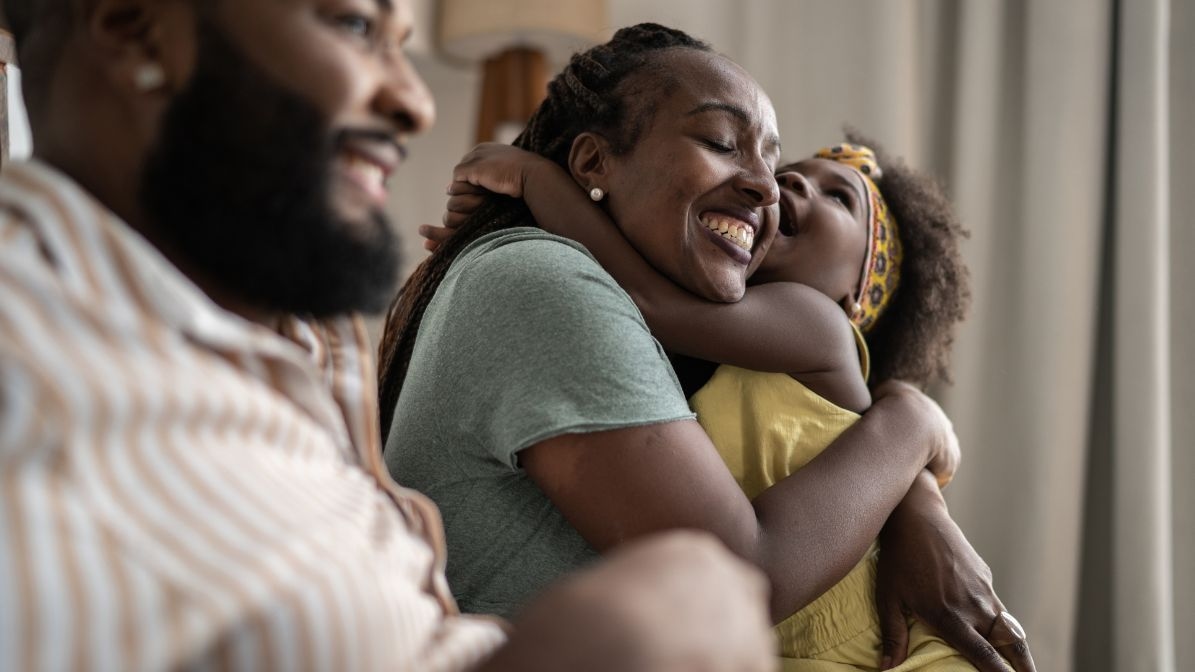 happy family loving each other