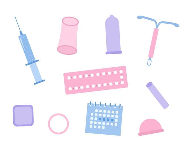 birth control and fertility test ilustration